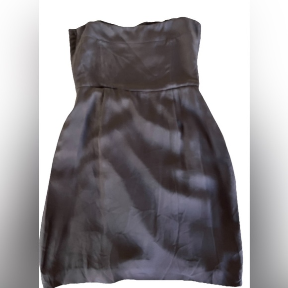 Barney’s NY Co-op Strapless Gray Silver Dress Silk Size 6 Cocktail - Picture 6 of 8